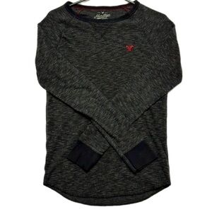 AE Heritage Men's Charcoal Long Sleeve Tee